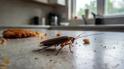 roach on kitchen counter