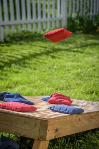 backyard cornhole game